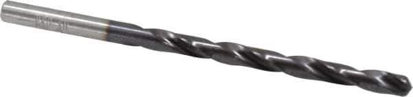 Chicago-Latrobe - #10 135° High Speed Steel Jobber Drill - TiAlN Finish, Right Hand Cut, Spiral Flute, Straight Shank, 3-5/8" OAL, Split Point - USA Tool & Supply