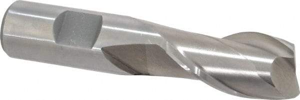 Interstate - 13/16", 1-1/2" LOC, 3/4" Shank Diam, 3-3/4" OAL, 2 Flute, Cobalt Square End Mill - Single End, Uncoated, Spiral Flute, Centercutting, Right Hand Cut, Right Hand Flute - USA Tool & Supply