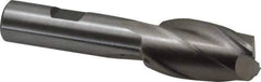 Interstate - 7/8", 1-1/2" LOC, 5/8" Shank Diam, 3-3/4" OAL, 2 Flute, Cobalt Square End Mill - Single End, Uncoated, Spiral Flute, Centercutting, Right Hand Cut, Right Hand Flute - USA Tool & Supply