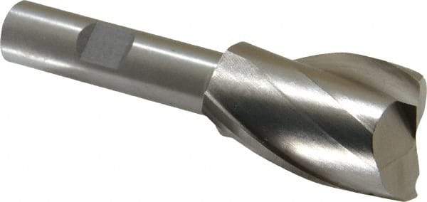 Interstate - 1", 1-1/2" LOC, 1/2" Shank Diam, 3-5/8" OAL, 2 Flute, Cobalt Square End Mill - Single End, Uncoated, Spiral Flute, Centercutting, Right Hand Cut, Right Hand Flute - USA Tool & Supply