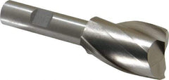 Interstate - 1", 1-1/2" LOC, 1/2" Shank Diam, 3-5/8" OAL, 2 Flute, Cobalt Square End Mill - Single End, Uncoated, Spiral Flute, Centercutting, Right Hand Cut, Right Hand Flute - USA Tool & Supply