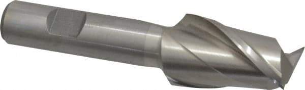 Interstate - 1", 1-5/8" LOC, 5/8" Shank Diam, 4-1/8" OAL, 2 Flute, Cobalt Square End Mill - Single End, Uncoated, Spiral Flute, Centercutting, Right Hand Cut, Right Hand Flute - USA Tool & Supply