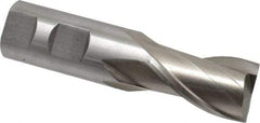 Interstate - 1", 1-5/8" LOC, 1" Shank Diam, 4-1/8" OAL, 2 Flute, Cobalt Square End Mill - Single End, Uncoated, Spiral Flute, Centercutting, Right Hand Cut, Right Hand Flute - USA Tool & Supply