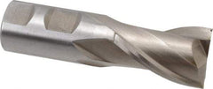 Interstate - 1-1/8", 1-5/8" LOC, 1" Shank Diam, 3-7/8" OAL, 2 Flute, Cobalt Square End Mill - Single End, Uncoated, Spiral Flute, Centercutting, Right Hand Cut, Right Hand Flute - USA Tool & Supply