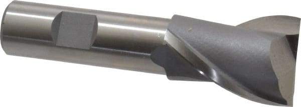 Interstate - 1-3/16", 1-5/8" LOC, 3/4" Shank Diam, 3-7/8" OAL, 2 Flute, Cobalt Square End Mill - Single End, Uncoated, Spiral Flute, Centercutting, Right Hand Cut, Right Hand Flute - USA Tool & Supply