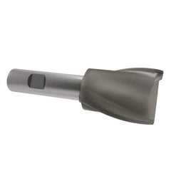 Interstate - 1-5/16", 1-5/8" LOC, 3/4" Shank Diam, 3-7/8" OAL, 2 Flute, Cobalt Square End Mill - Single End, Uncoated, Spiral Flute, Centercutting, Right Hand Cut, Right Hand Flute - USA Tool & Supply