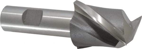 Interstate - 1-7/16", 1-5/8" LOC, 3/4" Shank Diam, 3-7/8" OAL, 2 Flute, Cobalt Square End Mill - Single End, Uncoated, Spiral Flute, Centercutting, Right Hand Cut, Right Hand Flute - USA Tool & Supply