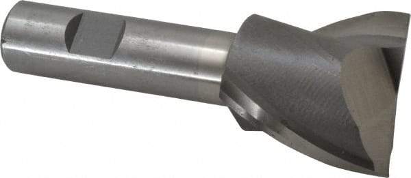 Interstate - 1-5/8", 1-5/8" LOC, 3/4" Shank Diam, 4-1/8" OAL, 2 Flute, Cobalt Square End Mill - Single End, Uncoated, Spiral Flute, Centercutting, Right Hand Cut, Right Hand Flute - USA Tool & Supply