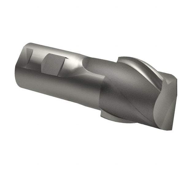 Interstate - 1-3/4", 1-5/8" LOC, 1-1/4" Shank Diam, 4-1/8" OAL, 2 Flute, Cobalt Square End Mill - Single End, Uncoated, Spiral Flute, Centercutting, Right Hand Cut, Right Hand Flute - USA Tool & Supply