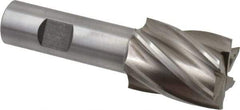 Interstate - 1-3/16", 1-1/2" LOC, 3/4" Shank Diam, 3-7/8" OAL, 6 Flute, Cobalt Square End Mill - Single End, Uncoated, Spiral Flute, 30° Helix, Centercutting, Right Hand Cut, Right Hand Flute - USA Tool & Supply