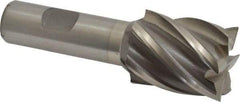 Interstate - 1-1/4", 1-1/2" LOC, 3/4" Shank Diam, 3-7/8" OAL, 6 Flute, Cobalt Square End Mill - Single End, Uncoated, Spiral Flute, 30° Helix, Centercutting, Right Hand Cut, Right Hand Flute - USA Tool & Supply