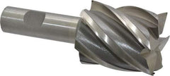 Interstate - 1-3/4", 2" LOC, 3/4" Shank Diam, 4-1/2" OAL, 6 Flute, Cobalt Square End Mill - Single End, Uncoated, Spiral Flute, 30° Helix, Centercutting, Right Hand Cut, Right Hand Flute - USA Tool & Supply