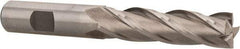 Interstate - 5/8", 2-1/2" LOC, 5/8" Shank Diam, 4-5/8" OAL, 4 Flute, Cobalt Square End Mill - Single End, Uncoated, Spiral Flute, 30° Helix, Centercutting, Right Hand Cut, Right Hand Flute - USA Tool & Supply