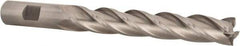 Interstate - 5/8", 4" LOC, 5/8" Shank Diam, 6-1/8" OAL, 4 Flute, Cobalt Square End Mill - Single End, Uncoated, Spiral Flute, 30° Helix, Centercutting, Right Hand Cut, Right Hand Flute - USA Tool & Supply