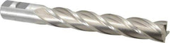 Interstate - 1", 6" LOC, 1" Shank Diam, 8-1/2" OAL, 4 Flute, Cobalt Square End Mill - Single End, Uncoated, Spiral Flute, 30° Helix, Centercutting, Right Hand Cut, Right Hand Flute - USA Tool & Supply