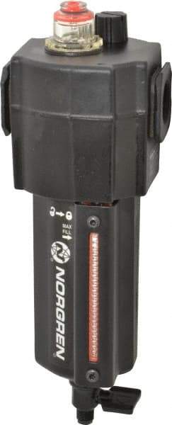 Norgren - 1/2" NPT, 250 Max psi Standard Micro Fog Lubricator - Metal Bowl with Sight Glass, Aluminum Body, 138 CFM, 175°F Max Temp, 3.15" Wide x 9.07" High - USA Tool & Supply