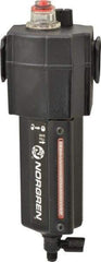 Norgren - 3/4" NPT, 250 Max psi Standard Micro Fog Lubricator - Metal Bowl with Sight Glass, Aluminum Body, 138 CFM, 175°F Max Temp, 3.15" Wide x 9.07" High - USA Tool & Supply
