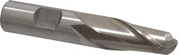 Interstate - 5/8" Diam, 1-3/8" LOC, 2 Flute Cobalt Ball End Mill - Uncoated, Single End, 3-3/8" OAL, 5/8" Shank Diam, Spiral Flute - USA Tool & Supply