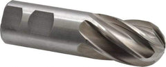 Interstate - 1-1/4" Diam, 2" LOC, 6 Flute Cobalt Ball End Mill - Uncoated, Single End, 4-1/2" OAL, 1-1/4" Shank Diam, Spiral Flute - USA Tool & Supply
