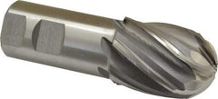 Interstate - 1-1/2" Diam, 2" LOC, 6 Flute Cobalt Ball End Mill - Uncoated, Single End, 4-1/2" OAL, 1-1/4" Shank Diam, Spiral Flute - USA Tool & Supply