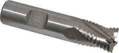 Interstate - 5/8" Diam, Coarse Pitch, 3/4" LOC, 4 Flute Cobalt Roughing Square End Mill - Uncoated, 2-7/8" OAL, 5/8" Shank Diam, Single End - USA Tool & Supply