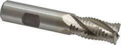 Interstate - 5/8" Diam, Coarse Pitch, 1-1/4" LOC, 4 Flute Cobalt Roughing Square End Mill - Uncoated, 3-3/8" OAL, 5/8" Shank Diam, Single End - USA Tool & Supply