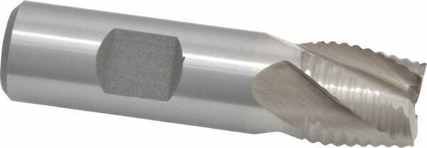 Interstate - 3/4" Diam, Coarse Pitch, 3/4" LOC, 4 Flute Cobalt Roughing Square End Mill - Uncoated, 3" OAL, 3/4" Shank Diam, Single End - USA Tool & Supply