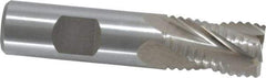 Interstate - 3/4" Diam, Coarse Pitch, 1-1/4" LOC, 4 Flute Cobalt Roughing Square End Mill - Uncoated, 3-1/2" OAL, 3/4" Shank Diam, Single End - USA Tool & Supply