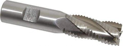Interstate - 3/4" Diam, Coarse Pitch, 1-5/8" LOC, 4 Flute Cobalt Roughing Square End Mill - Uncoated, 3-7/8" OAL, 3/4" Shank Diam, Single End - USA Tool & Supply