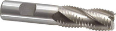 Interstate - 13/16" Diam, Coarse Pitch, 1-7/8" LOC, 4 Flute Cobalt Roughing Square End Mill - Uncoated, 4-1/8" OAL, 3/4" Shank Diam, Single End - USA Tool & Supply