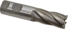 Interstate - 1" Diam, Coarse Pitch, 2" LOC, 5 Flute Cobalt Roughing Square End Mill - Uncoated, 4-1/2" OAL, 1" Shank Diam, Single End - USA Tool & Supply