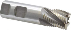 Interstate - 1" Diam, Coarse Pitch, 1-1/8" LOC, 5 Flute Cobalt Roughing Square End Mill - Uncoated, 3-5/8" OAL, 1" Shank Diam, Single End - USA Tool & Supply