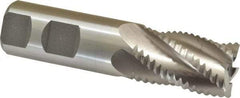 Interstate - 1" Diam, Coarse Pitch, 1-5/8" LOC, 5 Flute Cobalt Roughing Square End Mill - Uncoated, 4-1/8" OAL, 1" Shank Diam, Single End - USA Tool & Supply