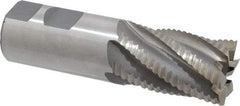 Interstate - 1-1/4" Diam, Coarse Pitch, 2" LOC, 6 Flute Cobalt Roughing Square End Mill - Uncoated, 4-1/2" OAL, 1-1/4" Shank Diam, Single End - USA Tool & Supply