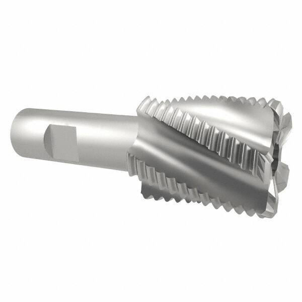 Interstate - 1-1/2" Diam, Coarse Pitch, 2" LOC, 6 Flute Cobalt Roughing Square End Mill - Uncoated, 4-1/4" OAL, 3/4" Shank Diam, Single End - USA Tool & Supply
