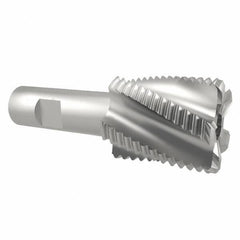 Interstate - 1-1/2" Diam, Coarse Pitch, 2" LOC, 6 Flute Cobalt Roughing Square End Mill - Uncoated, 4-1/4" OAL, 3/4" Shank Diam, Single End - USA Tool & Supply