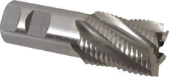 Interstate - 1-1/2" Diam, Coarse Pitch, 2" LOC, 6 Flute Cobalt Roughing Square End Mill - Uncoated, 4-1/2" OAL, 1-1/4" Shank Diam, Single End - USA Tool & Supply