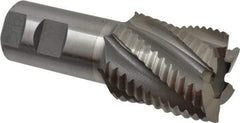 Interstate - 1-3/4" Diam, Coarse Pitch, 2" LOC, 6 Flute Cobalt Roughing Square End Mill - Uncoated, 4-1/2" OAL, 1-1/4" Shank Diam, Single End - USA Tool & Supply