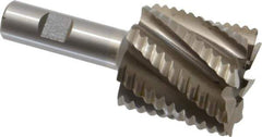 Interstate - 2" Diam, Coarse Pitch, 2" LOC, 8 Flute Cobalt Roughing Square End Mill - Uncoated, 4-1/2" OAL, 3/4" Shank Diam, Single End - USA Tool & Supply
