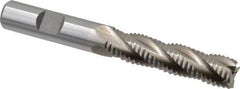 Interstate - 1/2" Diam, Coarse Pitch, 2" LOC, 4 Flute Cobalt Roughing Square End Mill - Uncoated, 4" OAL, 1/2" Shank Diam, Single End - USA Tool & Supply