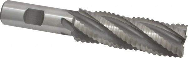 Interstate - 1" Diam, Coarse Pitch, 3" LOC, 5 Flute Cobalt Roughing Square End Mill - Uncoated, 5-1/4" OAL, 3/4" Shank Diam, Single End - USA Tool & Supply