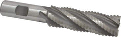 Interstate - 1" Diam, Coarse Pitch, 3" LOC, 5 Flute Cobalt Roughing Square End Mill - Uncoated, 5-1/4" OAL, 3/4" Shank Diam, Single End - USA Tool & Supply