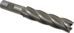 Interstate - 1" Diam, Coarse Pitch, 4" LOC, 5 Flute Cobalt Roughing Square End Mill - Uncoated, 6-1/4" OAL, 3/4" Shank Diam, Single End - USA Tool & Supply