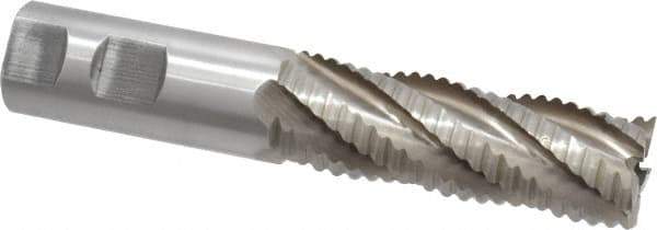 Interstate - 1" Diam, Coarse Pitch, 3" LOC, 5 Flute Cobalt Roughing Square End Mill - Uncoated, 5-1/2" OAL, 1" Shank Diam, Single End - USA Tool & Supply