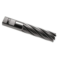 Interstate - 1-1/2" Diam, Coarse Pitch, 4" LOC, 6 Flute Cobalt Roughing Square End Mill - Uncoated, 6-1/2" OAL, 1-1/4" Shank Diam, Single End - USA Tool & Supply