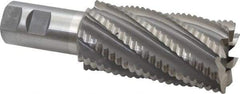 Interstate - 2" Diam, Coarse Pitch, 4" LOC, 8 Flute Cobalt Roughing Square End Mill - Uncoated, 6-1/2" OAL, 1-1/4" Shank Diam, Single End - USA Tool & Supply