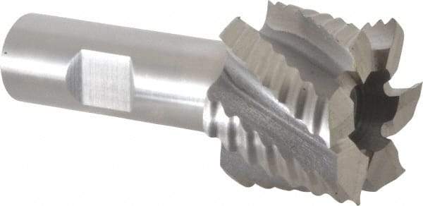 Interstate - 1-1/2" Diam, Coarse Pitch, 1-1/8" LOC, 6 Flute Cobalt Roughing Square End Mill - Uncoated, 3-3/8" OAL, 3/4" Shank Diam, Single End - USA Tool & Supply