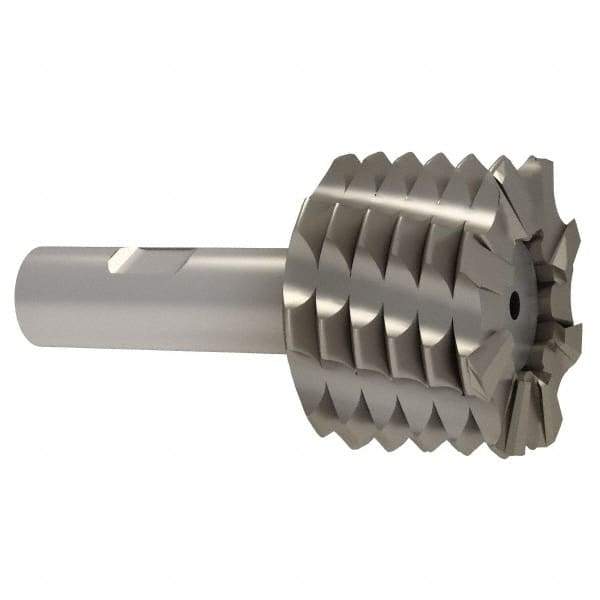 Interstate - 2" Diam, Coarse Pitch, 1-1/8" LOC, 8 Flute Cobalt Roughing Square End Mill - Uncoated, 3-3/8" OAL, 3/4" Shank Diam, Single End - USA Tool & Supply