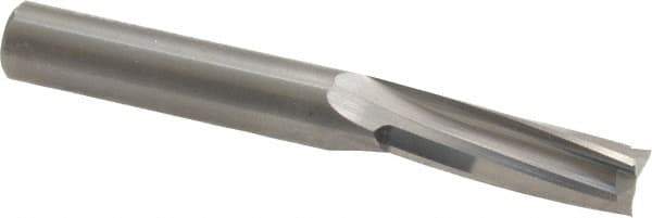 Onsrud - 3/8" Cutting Diam x 1-1/8" Length of Cut, 3 Flute, Upcut Spiral Router Bit - Uncoated, Right Hand Cut, Solid Carbide, 3" OAL x 3/8" Shank Diam, Three Edge, 10° Helix Angle - USA Tool & Supply