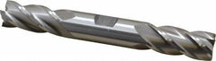 Interstate - 3/4", 1-5/8" LOC, 3/4" Shank Diam, 5-5/8" OAL, 4 Flute, High Speed Steel Square End Mill - Double End, Uncoated, Spiral Flute, 30° Helix, Centercutting, Right Hand Cut, Right Hand Flute - USA Tool & Supply